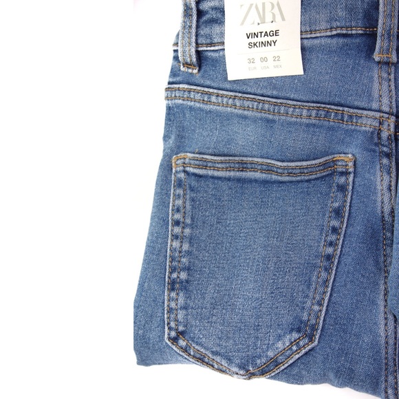 Zara NWT High Rise Vintage Skinny Ankle Length Sizes 00, 2 Available - Picture 8 of 12